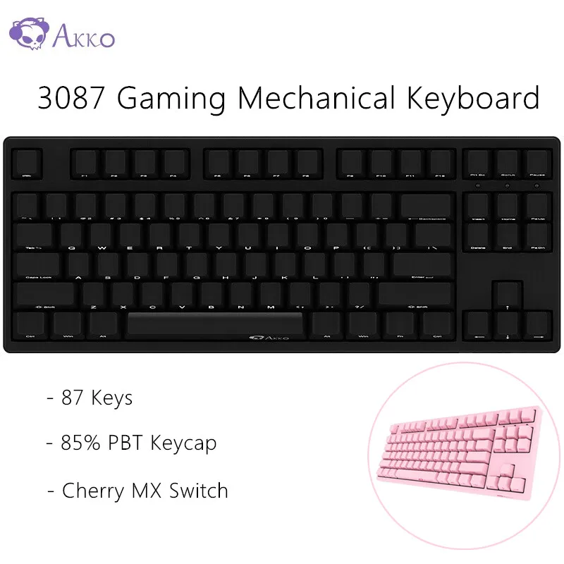  Original AKKO 3087 Gaming Mechanical Keyboard 87 Keys Cherry Switch PBT Keycup USB Type-C Wired Key