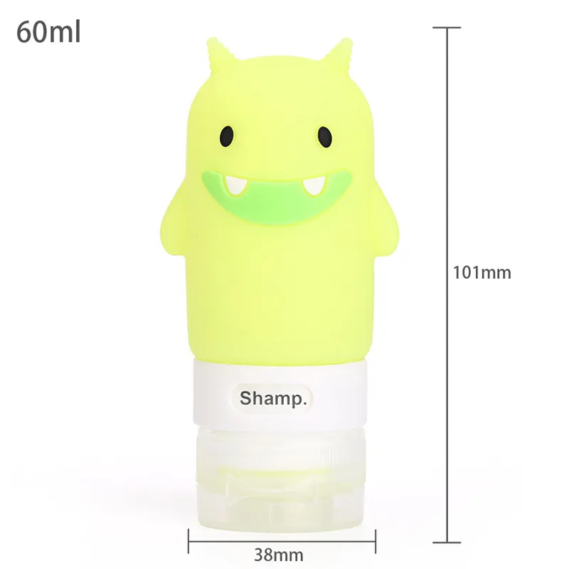 Refillable Plastic Bottles Portable 60ML Travel Lotion Shampoo Bath Container