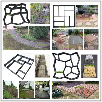 

Manually Paving Cement Brick Concrete Molds DIY Plastic Path Maker Mold Garden Stone Road Mold Garden Decoration Hotsale