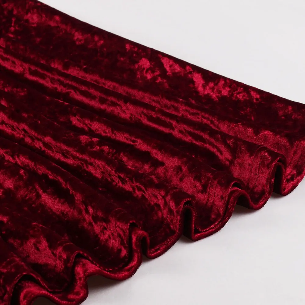 Для женщин Винтаж Вельветовое платье размера плюс элегантное платье с коротким рукавом с кружевным плетением Вечерние платья на весну-осень вечернее Ретро Офисные женские туфли под платье