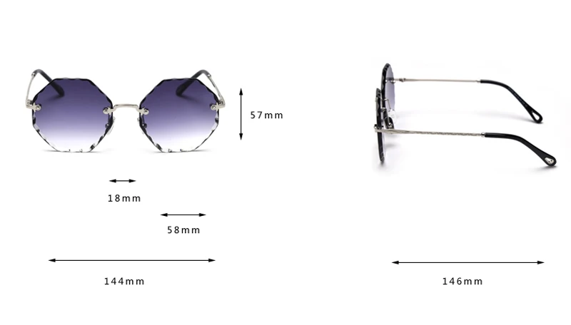  rimless sunglasses  8234 detail (1)