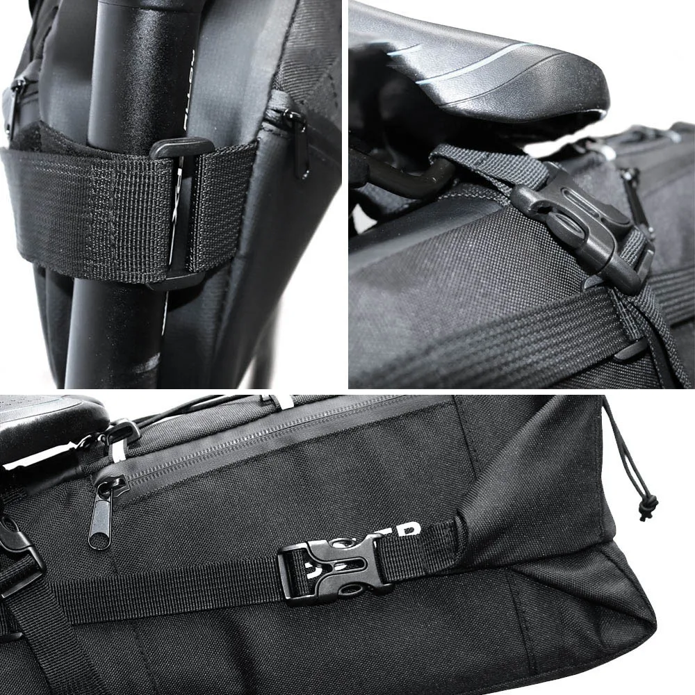 Bicycle Bag Large Capacity 8-10L Waterproof MTB Road Bike Saddle Bag Pannier Bike Seat Storage Rear Pack Bag Accessories BC0411 (1)
