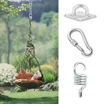 

Hammock Chair Hanging Accessories Kit 300kg Loading Spring+Hooks Ceiling Installation Tool for Ceiling/Indoor/Outdoor
