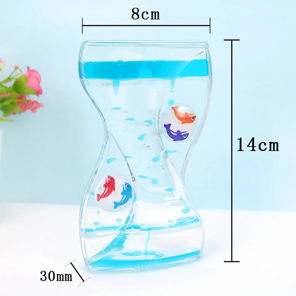 Liquid Oil Droplet Dynamic Water Leakage Acrylic Hourglass Timer Bubble Ornaments Best Birthday Gift For Children Kids Toy 6