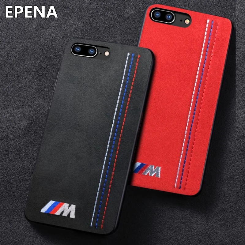 

Luxury Car Leather Case for Iphone X XR 11 pro XS Max 6 7 8 plus 11pro Couqe AMG Limited Motorsport M Track Embroidery Cover