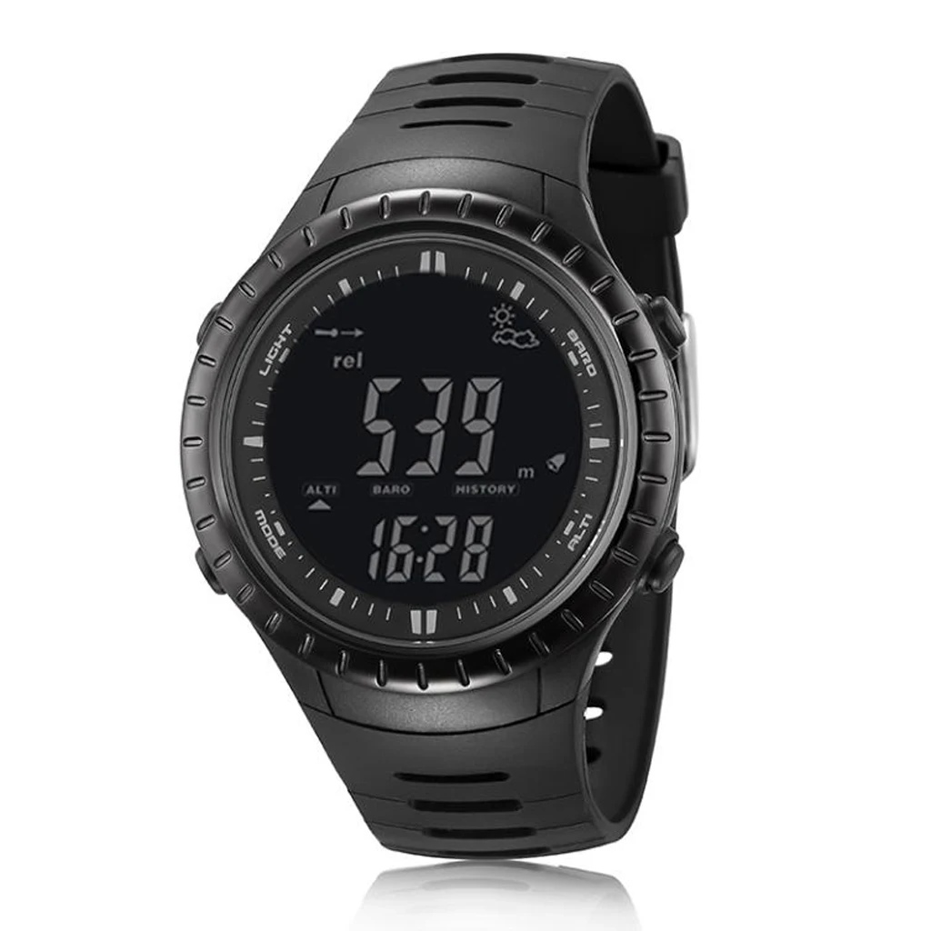 50 м водонепроницаемые спортивные часы многофункциональные уличные умные цифровые наручные часы отслеживание в реальном времени альтиметр барометр термометр - Цвет: Black Dial 47.5mm