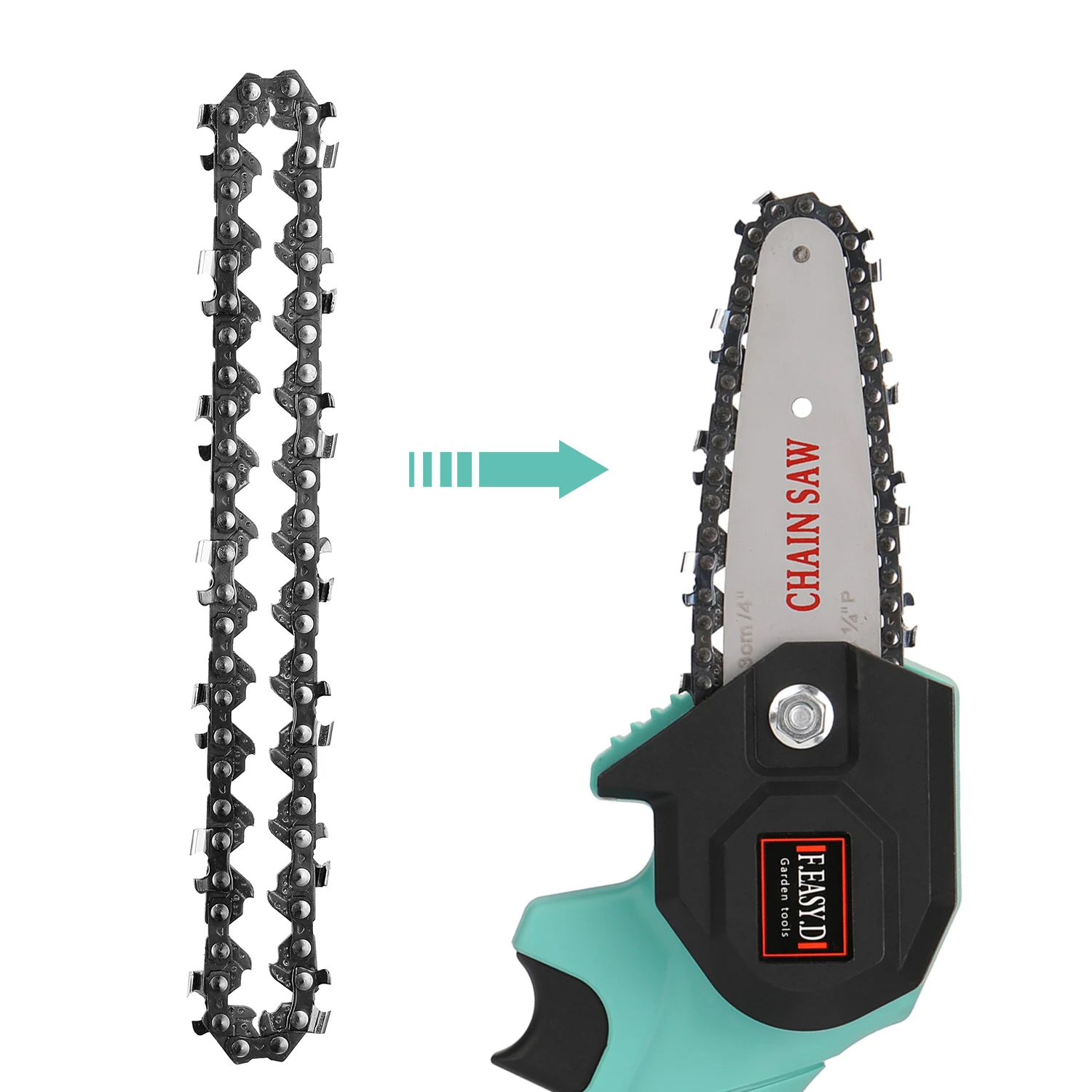 Mini Chainsaw Electric Chainsaw Chainsaw Chains Electric Saw 1 PCS 4 Inch/6 Inch/8 Inch Electric chain saw Mini Steel Chainsaw Chains Electric Chainsaws Accessory Chains Replacement