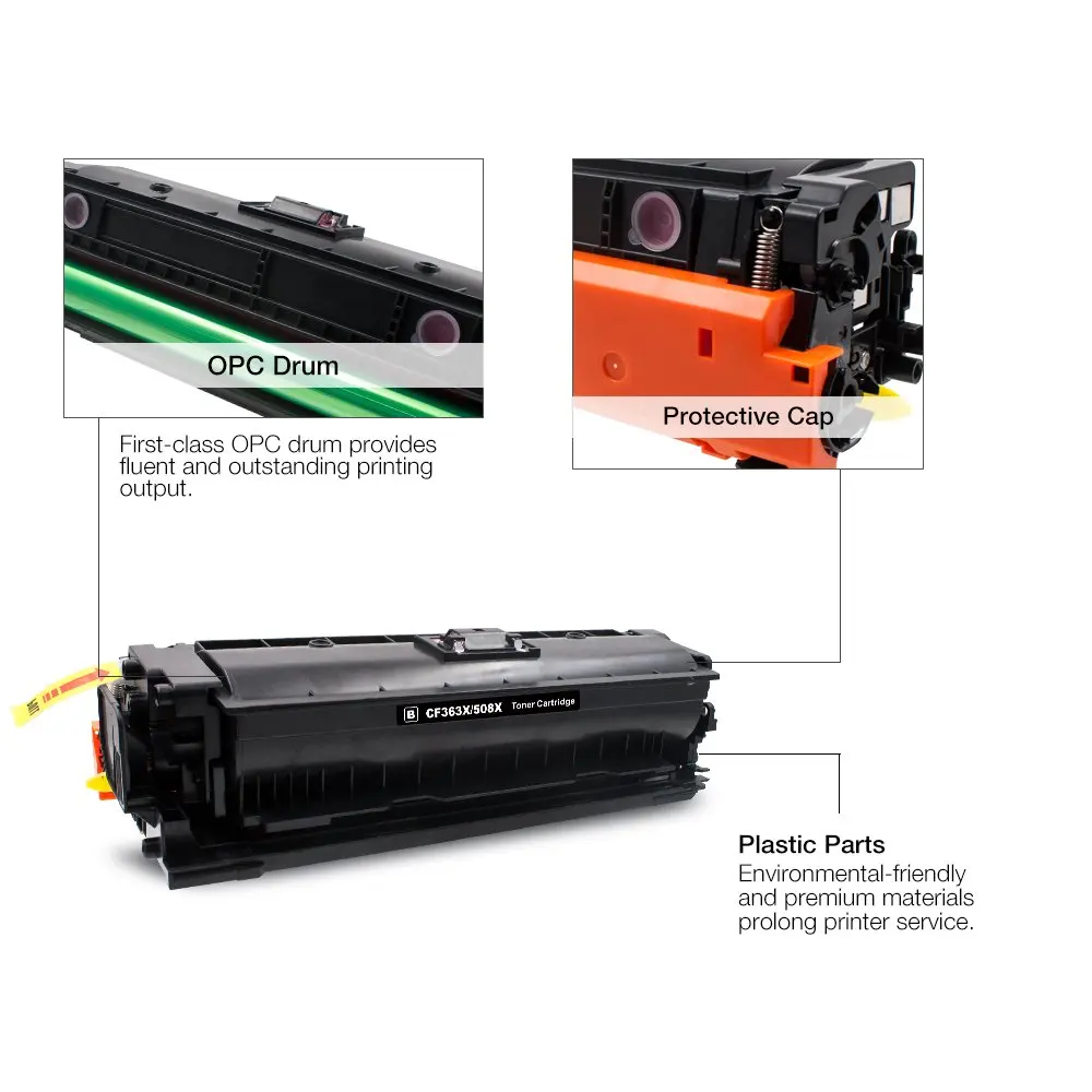 4 шт совместимый цветной тонер-картридж для Q6470A Q6471A Q6472A Q6473A для hp color LaserJet 3600/3800N/3800DN/CP3505