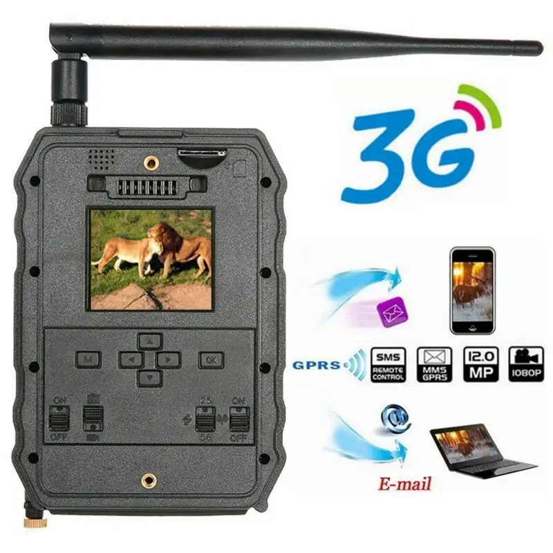 S880G 12MP 1080P Trail Camera 3G SIM GPRS MMS Hunting Camera 940NM Night Vision for Wildlife Digital Surveillance