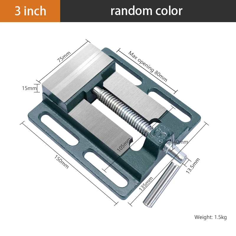 3 Inch Vise Table Multifunction Home DIY Press Drill Cast Iron for Metal Working Drilling Clamp Flat Nose Pliers | Инструменты