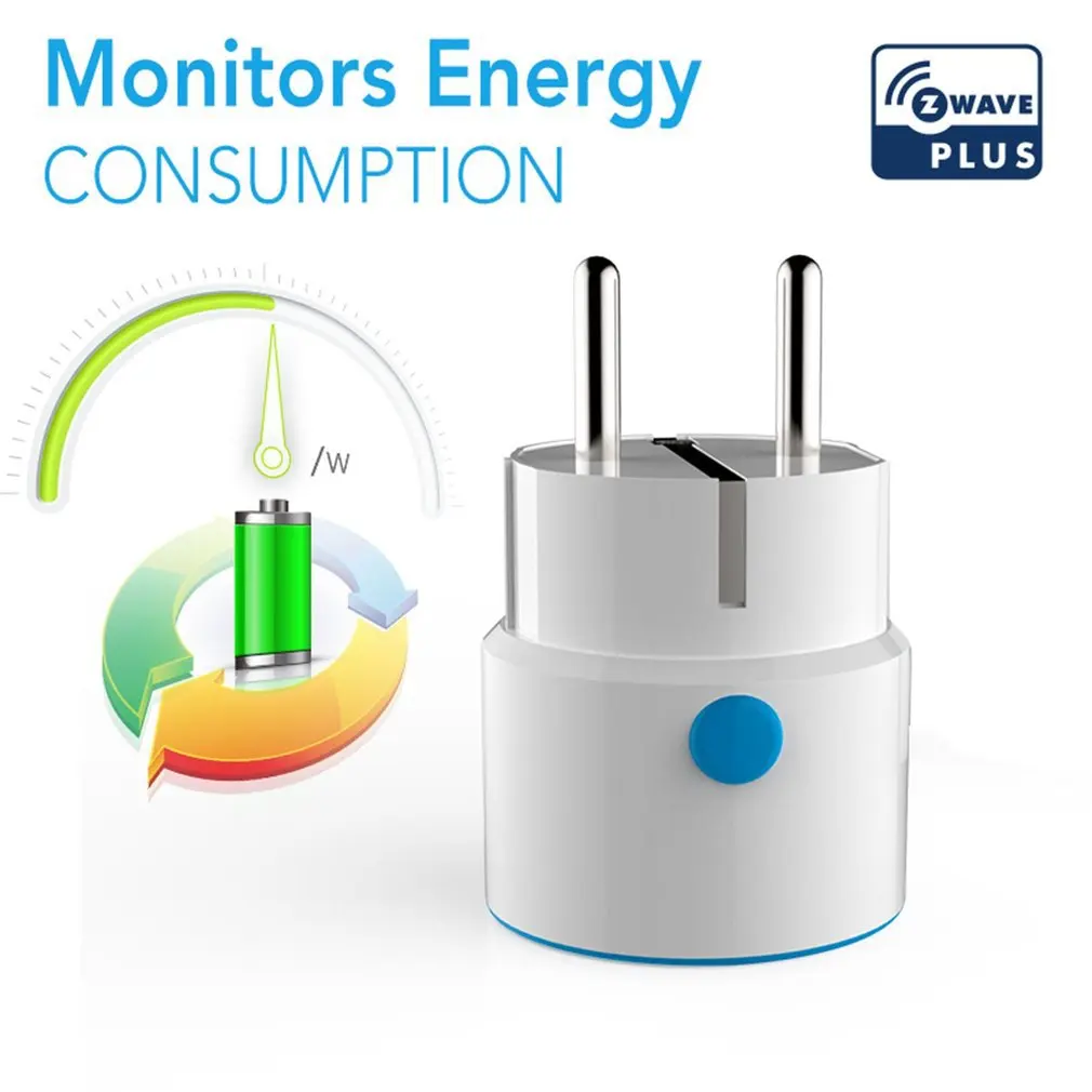NAS-WR01ZE Z-Wave Smart Power Plug EU Plug Socket Repeater Extender Outlet Plug Smart Home Automation Alarm System