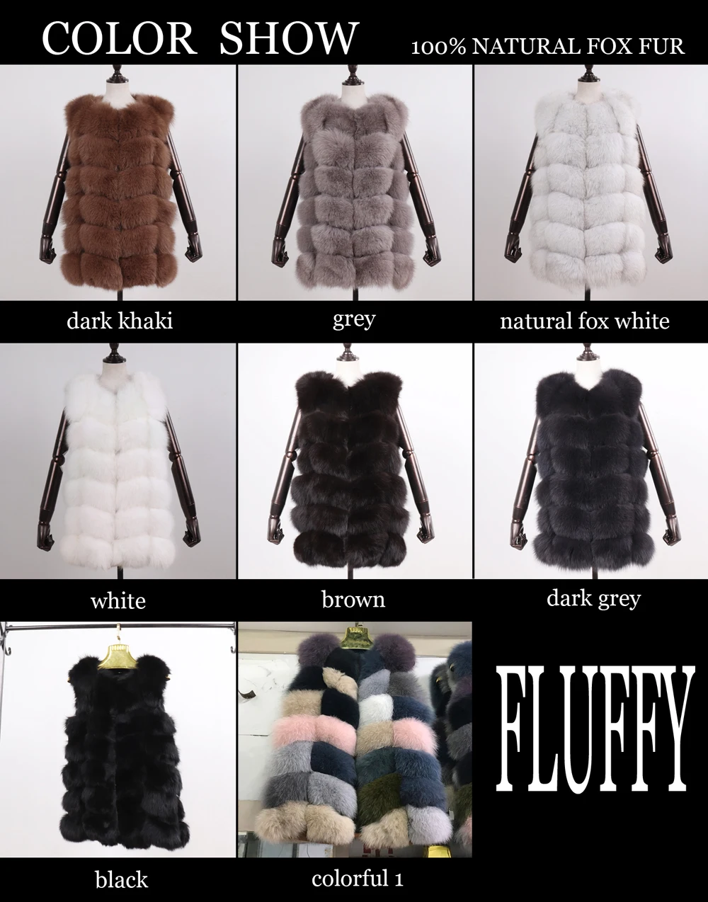 womens parka Russian Lady 100% Natural Real Fox Fur Vests Women Winter Warm Real Fox Fur Gilets Whloeskin Fluffy Genuine Fox Fur Waistcoats long puffer coat womens