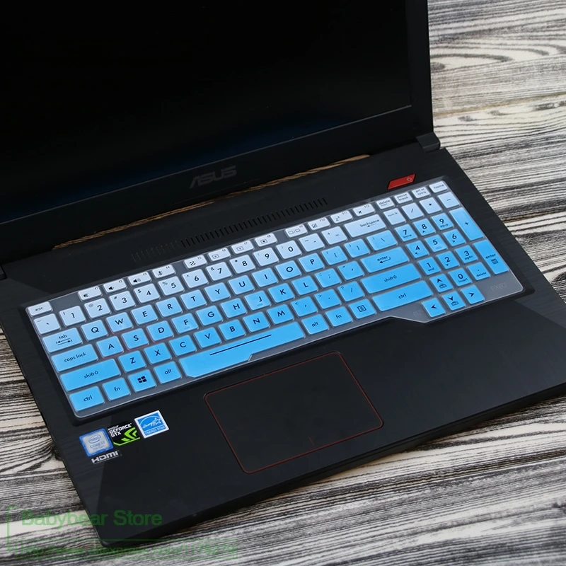 Защитная крышка для клавиатуры ноутбука Asus Rog Strix Scar Edition Gl703gs Gl703ge Gl703vm Gl703GM GL703G S7am 17,3 дюймов - Цвет: fadeblue