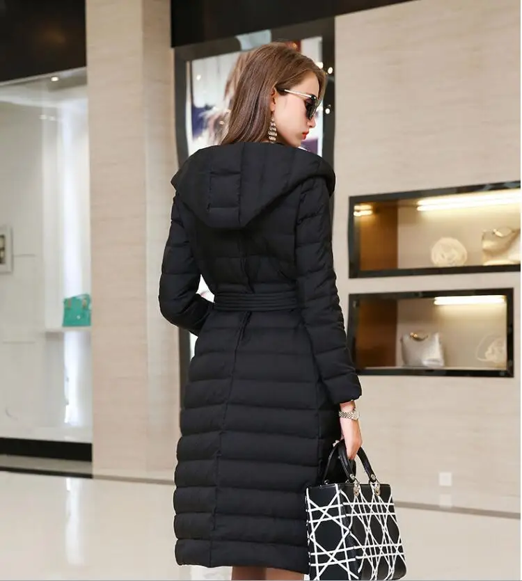 veste d'hiver chaude femmes marque de mode blc пододеяльник de canard парка ультра-легер doudoune longue erlegante верхняя одежда