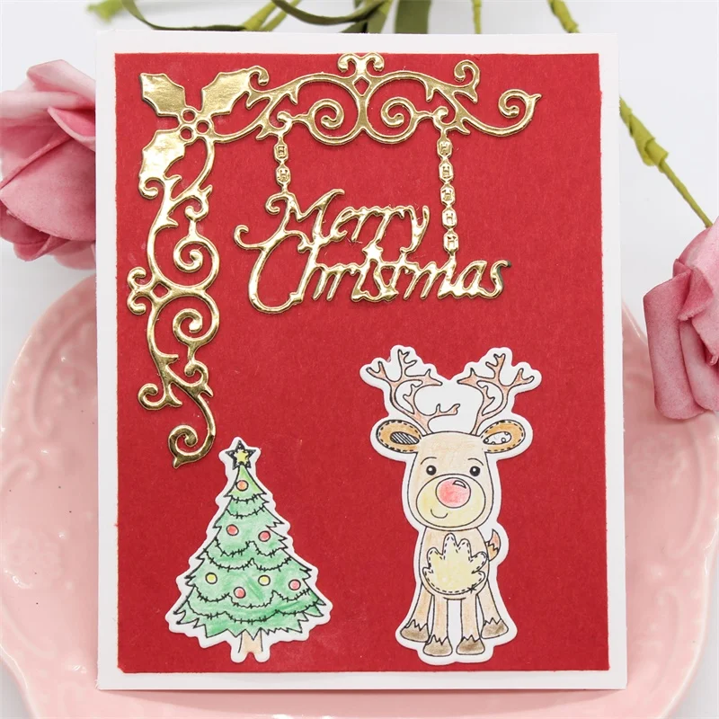 YPP CRFT Merry Christmas металлические режущие штампы для DIY Скрапбукинг/изготовление