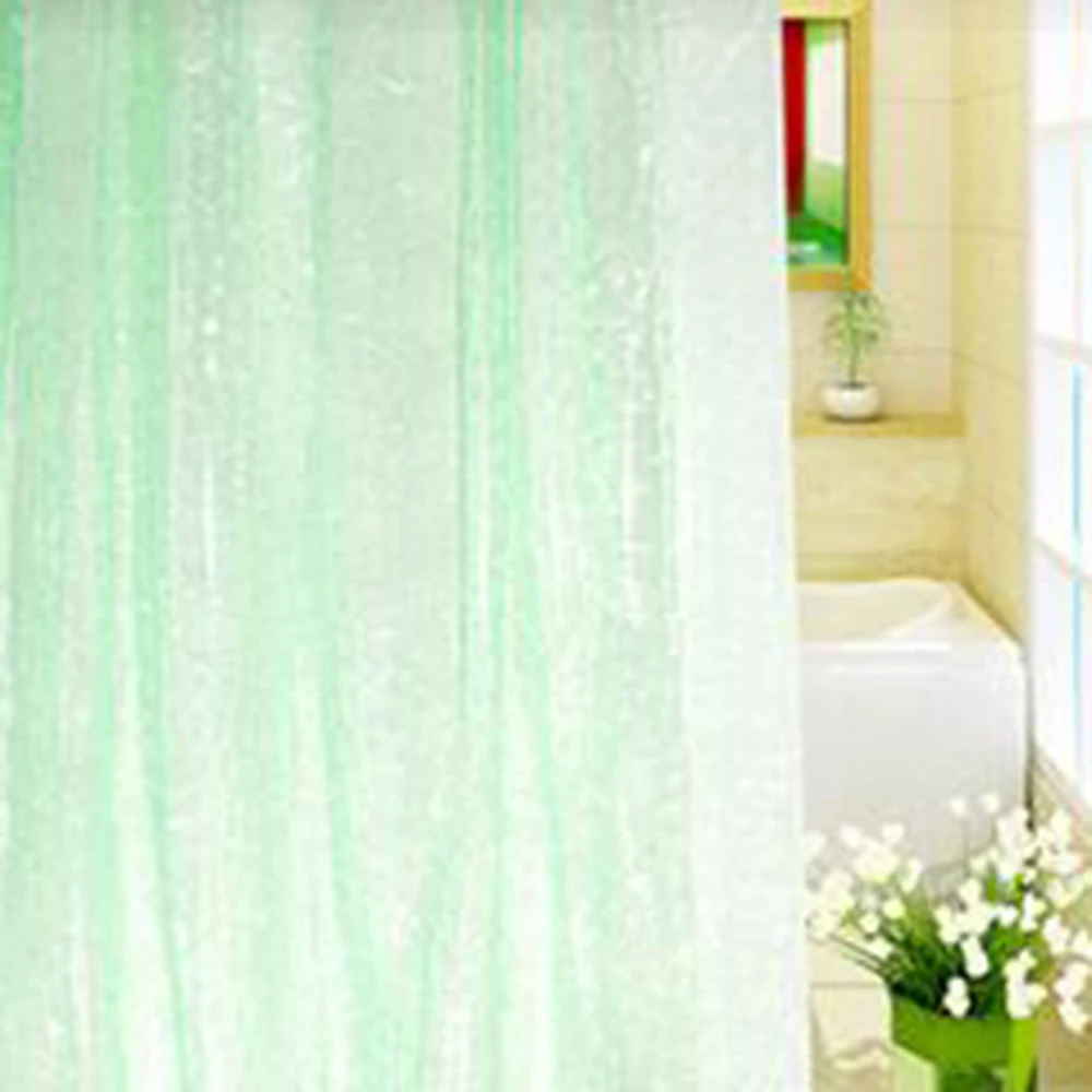1,8*1,8 м Moldproof Водонепроницаемый 3D утолщенный Ванная комната ванна душ занавески экологически чистые - Цвет: Зеленый