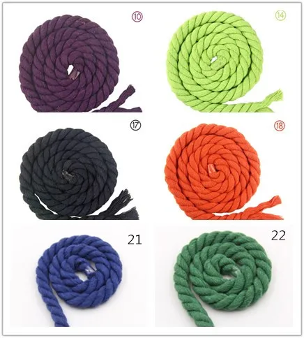 other color tell me 5 метров, хлопок, 10 мм, 3 акции, скрученные хлопковые шнуры, тканая хлопковая веревка, шнурок, сделай сам, сумка, шнурок, ремень, аксессуары для декора - Цвет: other color tell me