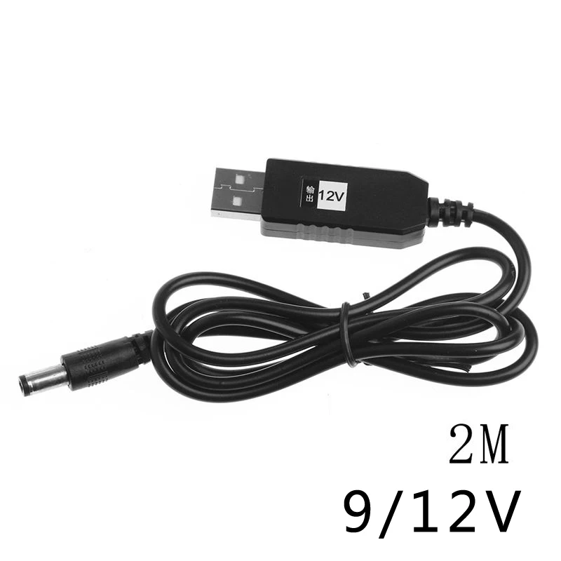 USB разъем DC 5 В к DC 9 в 12 В повышающий кабель Модуль преобразователя 2,1x5,5 мм Штекер Подключите ваш банк питания к маршрутизатору