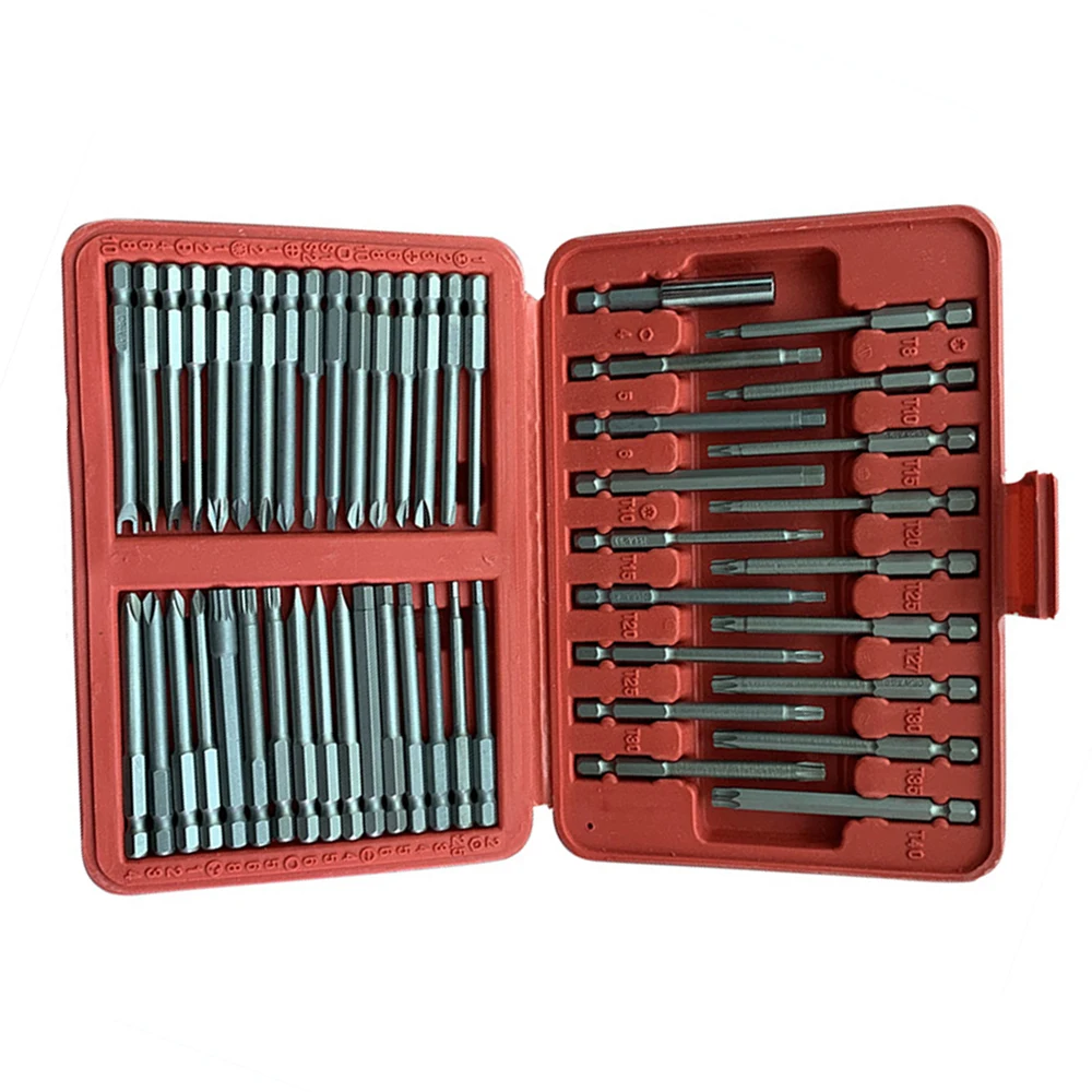 

50pcs/Set 1/4-Inch Hex Shank Screwdriver Bit Alloy Steel Drilling Torx Flat Head Tri-Wing Pozi Spline Hand Tools