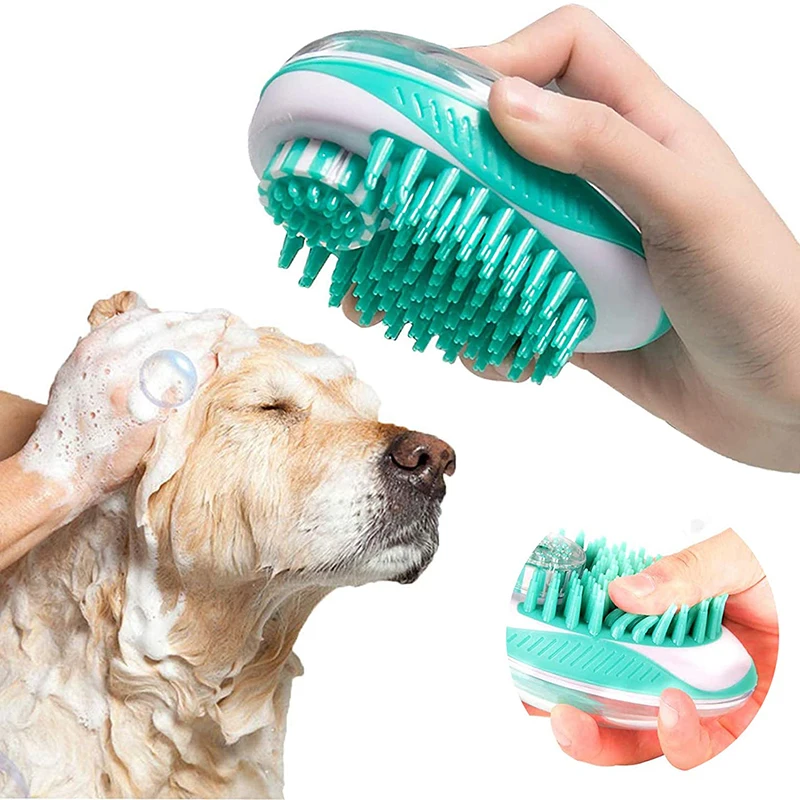 Pet Dog Bath Brush Comb...