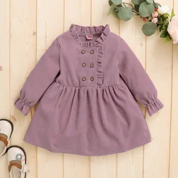 Vêtements d'automne et de printemps pour bébés filles, tenue décontractée à manches longues, Style lanterne, pour tous les jours 