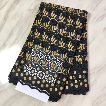 

New arrival Blue african BAZIN riche fabric with Embroidery lace african Guinea Brocade cotton fabric 16L071330