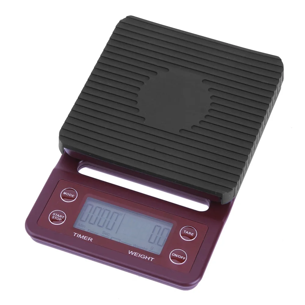 

5kg/0.5g Profession LCD Digital Coffee Scale with Timer Electronic Weighting Bar Timer Balance Kitchen Food Weight Scale