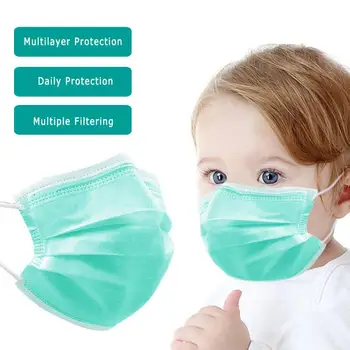 

1PC Child Mouth Mask 3 Layers Disposable Non-woven Fog-proof Dust-proof Ear Loop Style Protection Mask Face Care Fast Delivery