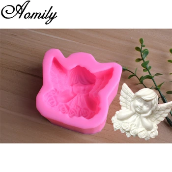 

Aomily Angel Shape Fondant Cake Molds Cake Decorating Tools Jelly Sugar Craft Chocolate Molds Baking Tools Silicone Mold