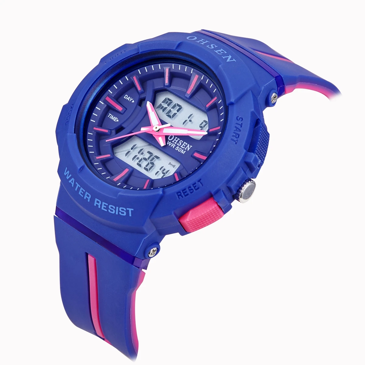 Dark Blue lady watch OHSEN женские спортивные часы для спорта на открытом воздухе водонепроницаемые черные светодиодный детские часы Военные многофункциональные наручные часы для девочек montre femme - Цвет: Dark Blue lady watch