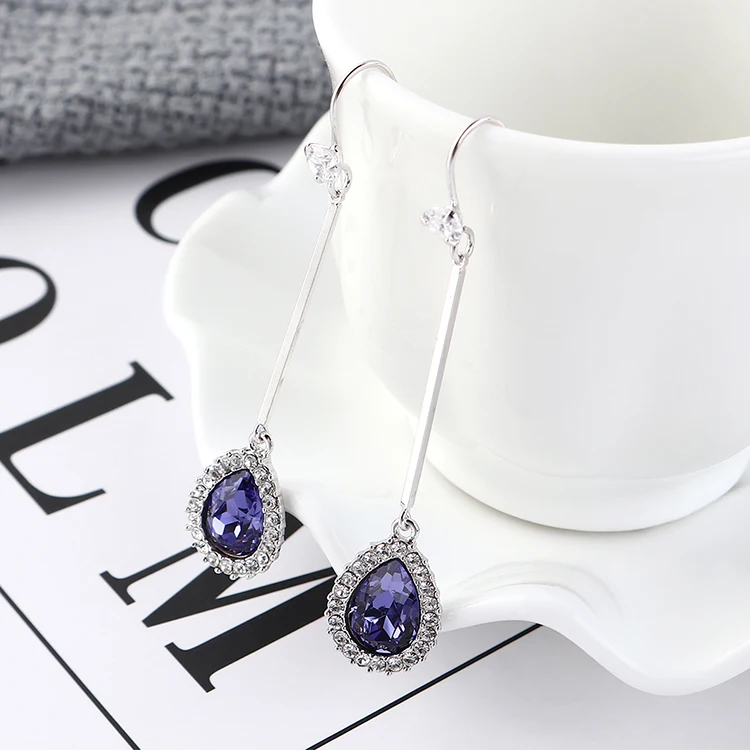 

TONGKWOK Bohemia Exaggeration Dangle Earrings For Women Silk Thread Tassel Metal Long Chandelier Earrings #139891