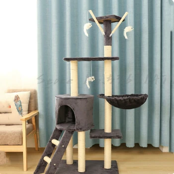 

Cat Climbing Frame Hole Villa Tongtianzhu Tree Integrated Scratching Column Toy cat toy respirador cat scratch
