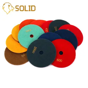 

5" Wet/Dry Diamond Polishing Pads Polish Pad for Granite Stone Concrete Marble Polish 50-3000 Grit