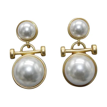 

Ydgy new jewelry retro elegant wedding party gold matte gold pearl earrings female accessories jewelry