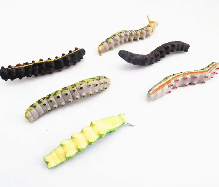 10 шт./компл. творческий имитация животного caterpillar ужасный хитрый веселые игрушки роман искусственные насекомые модели детский страшный пародия подарок
