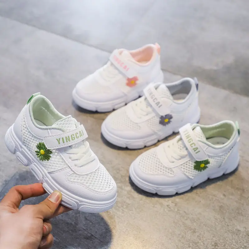 

Children's shoes sports shoes breathable single shoes small white shoes girls shoes soft bottom net shoes board shoes