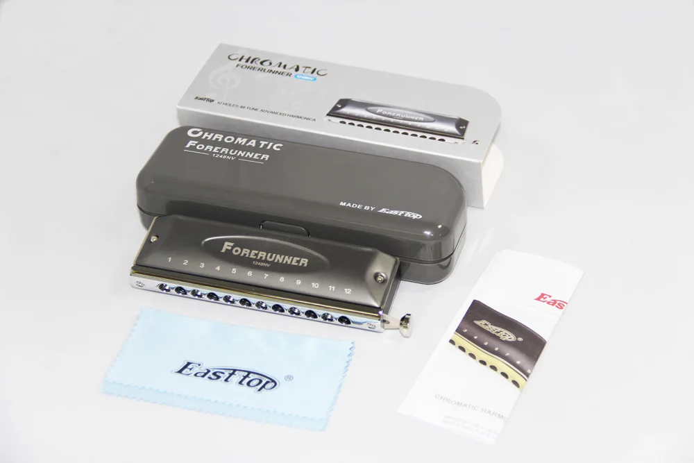 Chromatic Harmonica East top Forerunner 12 Hole 48 Tone