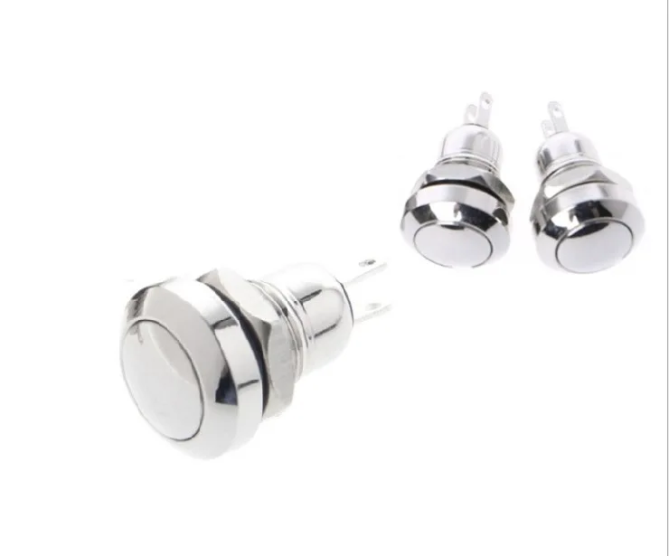 

8MM Metal Button Switch Waterproof Self-Centering Circle Press Power Normally Open Startup Button