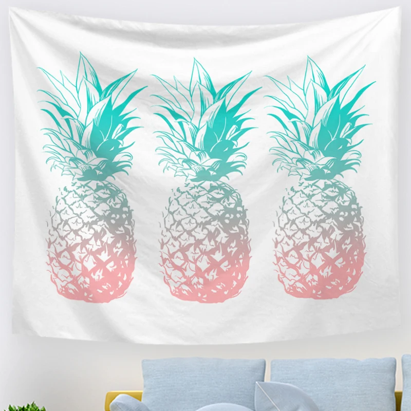 Summer Colorful Pineapple Tapestry Beach Towel Mat Life Tree Blanket Decor Outdoor Travel Cloth Home | Дом и сад