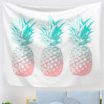 

Summer Colorful Pineapple Tapestry Beach Towel Tapestry Mat Life Tree Blanket Decor Outdoor Summer Travel Cloth Mat Home Decor