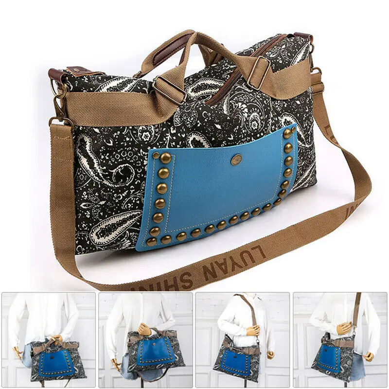 Женская винтажная сумка Наплечные сумки Tote Boho через плечо Женский кошелек для