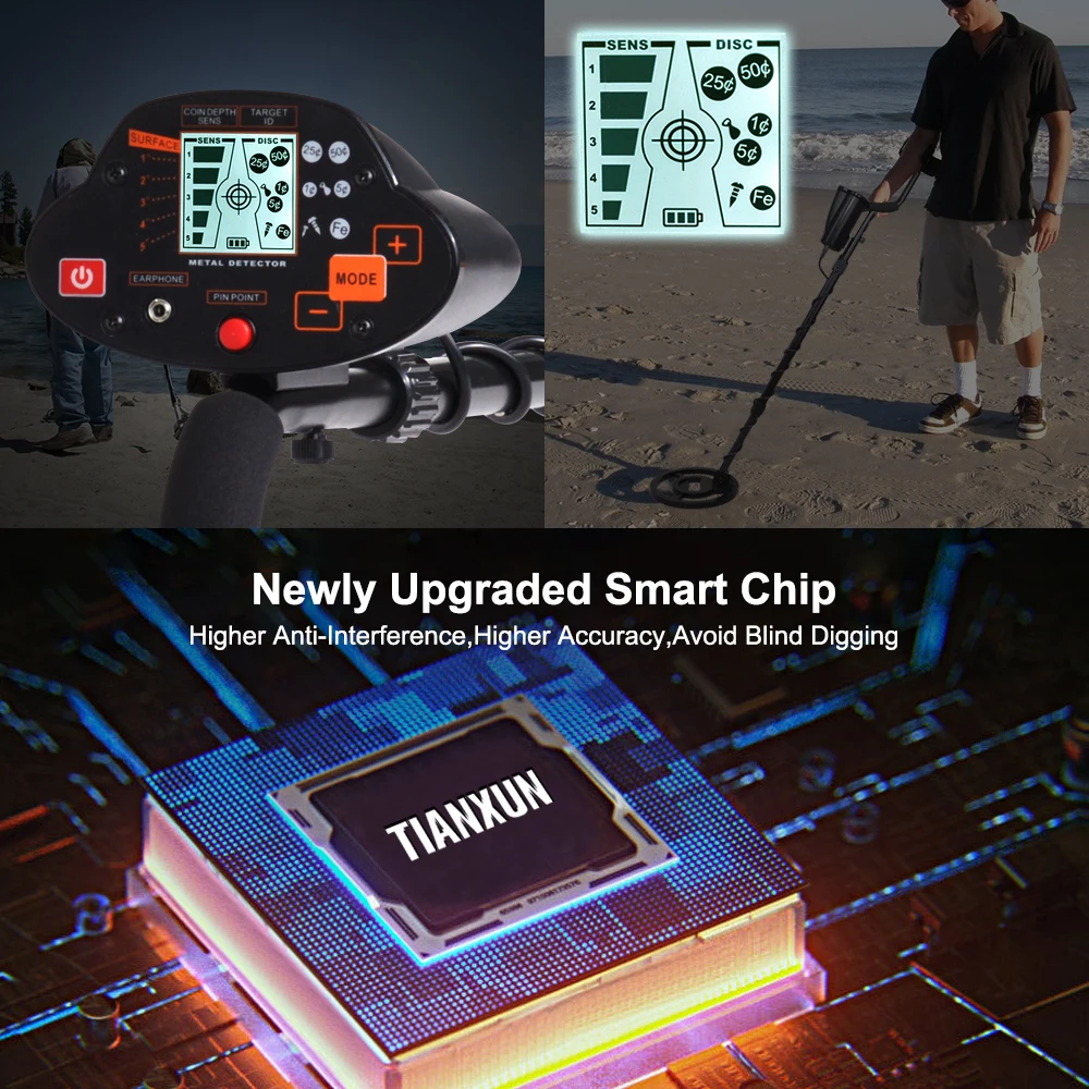 US $65.99 Md 5030 Underground Metal Detector All Metal Gold Finder Pinpointer Lcd Display High Sensitivity Gold Detector Treasure Tool