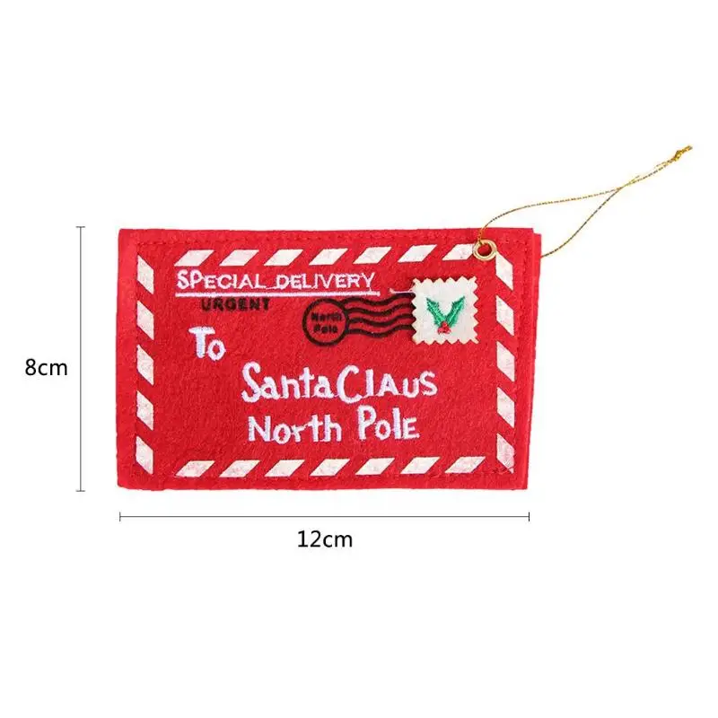 Санта Клаус Северный полюс Рождественский кулон конверт дерево аксессуары маленький Рождественский подарок сумки для конфет вечерние украшения для дома
