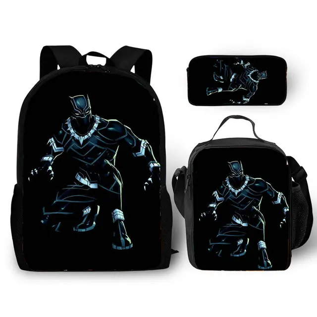 New Black Panther Backpack Children 