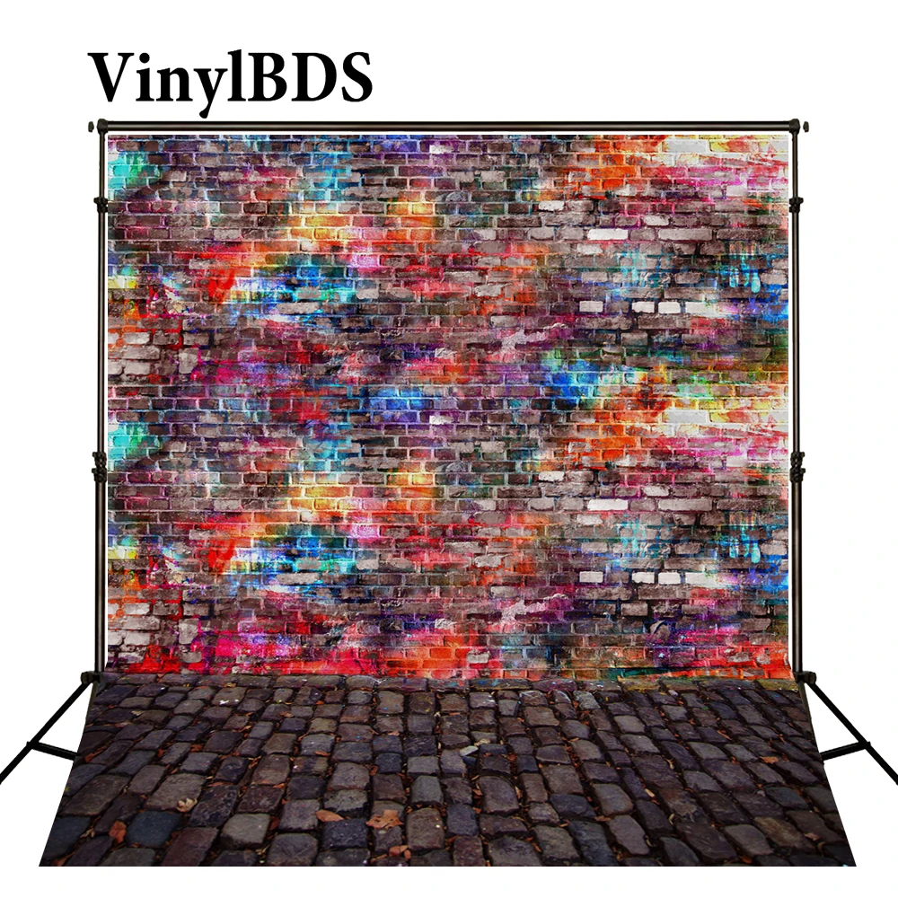 Винтажный фон VinylBDS для новорожденных с абстрактным изображением кирпичной стены