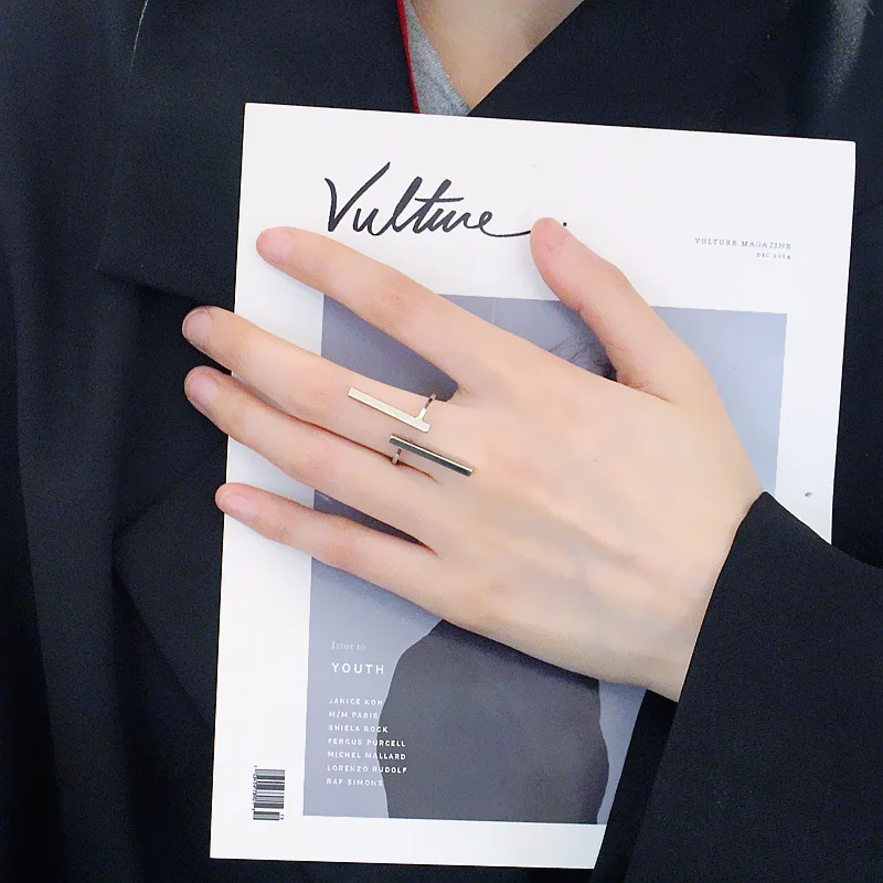 ZYZQ индивидуальные простые геометрические кольца для женщин трендовые повседневные аксессуары ювелирные изделия открытые, кольца на палец доступны три цвета
