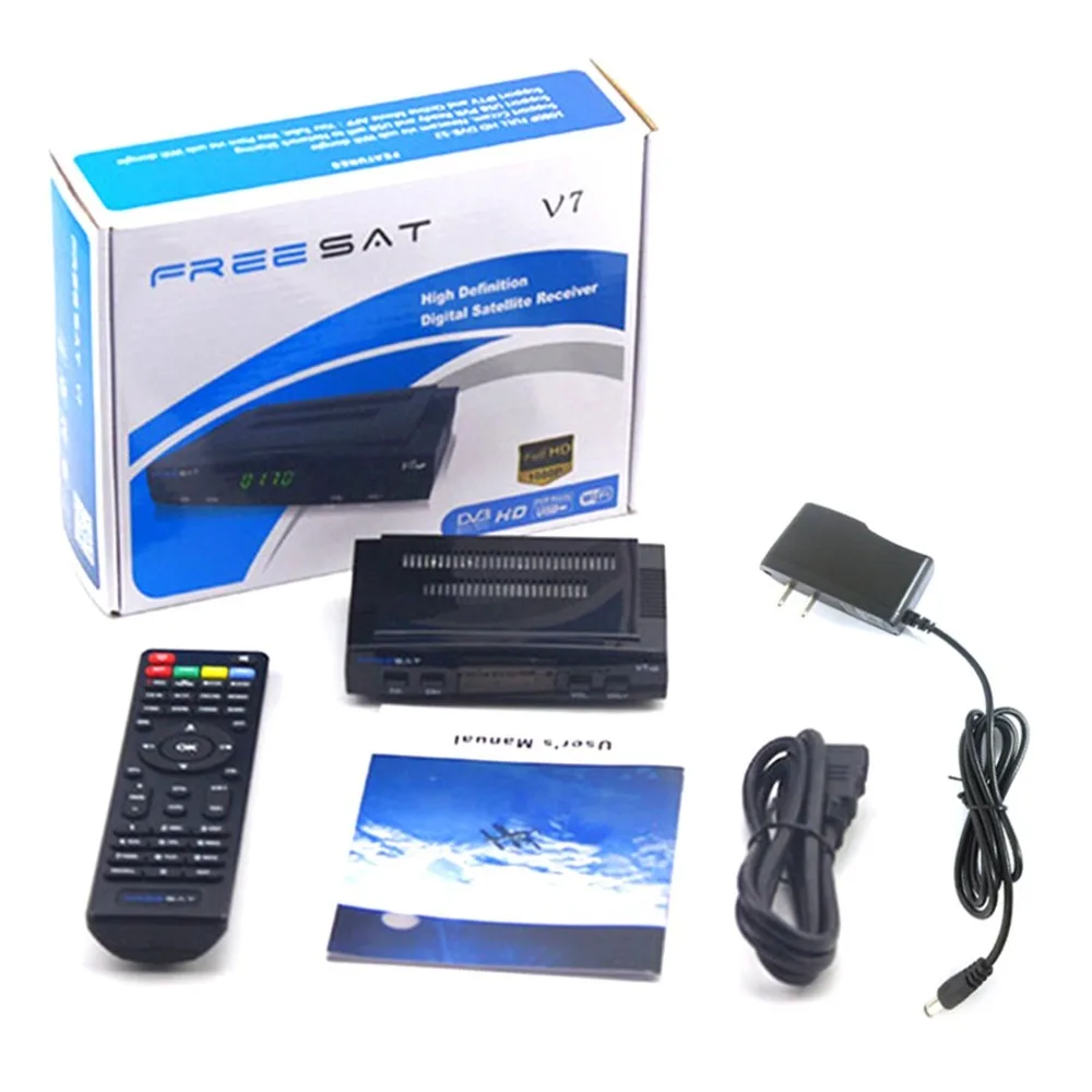 Freesat V7 спутниковый HD декодер приемник Full 1080P+ 1 шт. профессиональный HD DVB-S2+ USB WiFi ТВ набор стабильный сигнал