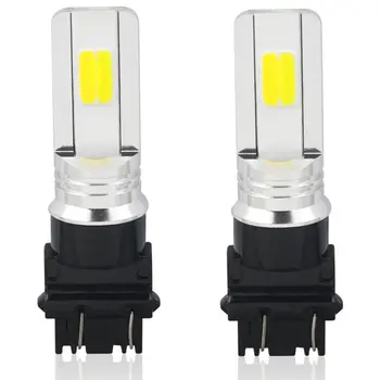 

30W T25 3157 Cob Two-Color Car Brake Headlight Fog Light Led Turn Signal Fash Light White + Yellow