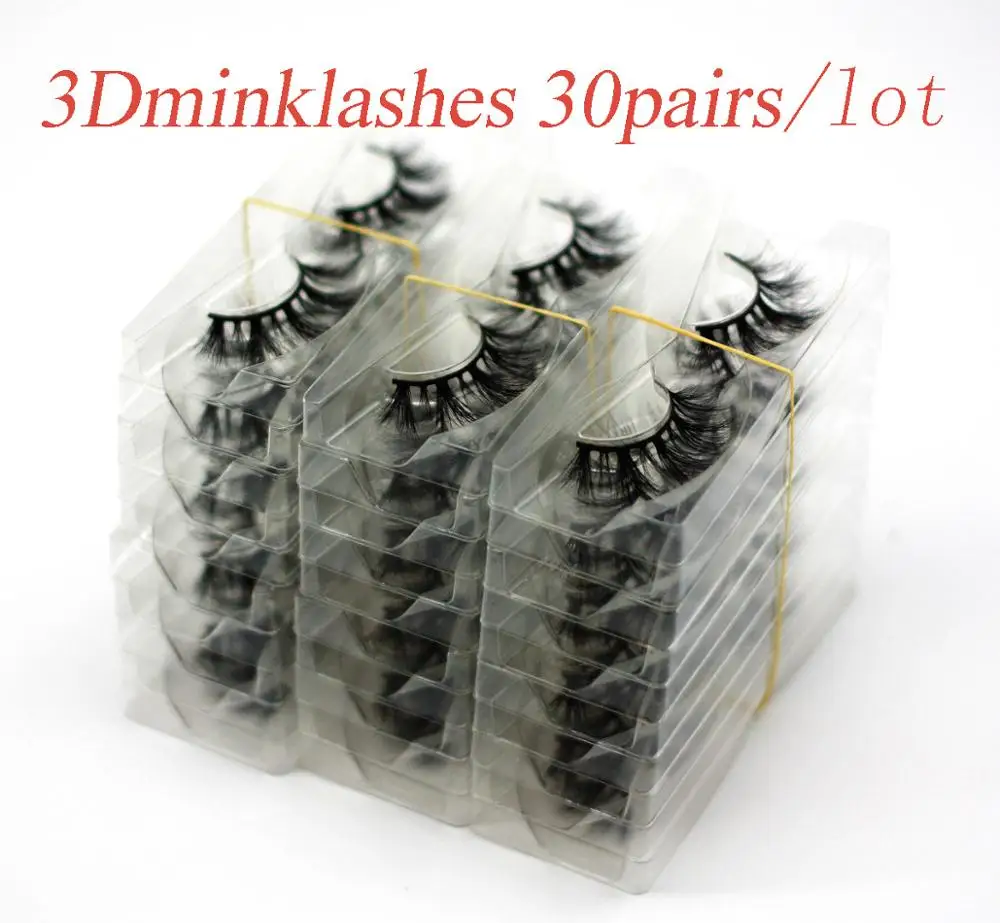 30 pairs Hexuan Eyelashes 4D Mink Lashesnatural false eyelashes thick makeup real4d mink lashes soft eyelash extension