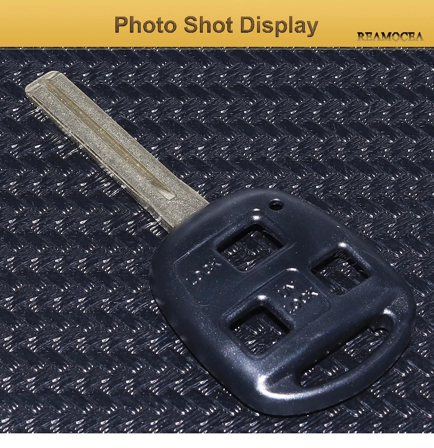 Reamocea CLBTC2452002 3 Button Short Uncut Blade Remote Key FOB Replacement Shell Case Fit for Lexus ES300 SC430 RX350 RX400h (8)